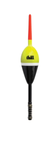 Thill Night N Day Glow Float Fishing Spring Float Yellow Black 1" Oval